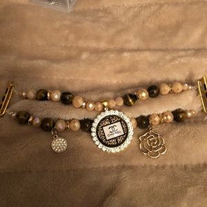 Gold tone iwatch band 42/44 size. Custom made.